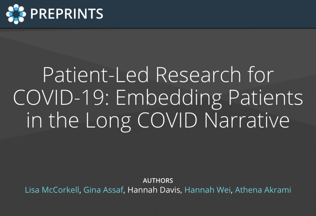 Patient Led Research for Covid 19 preprints